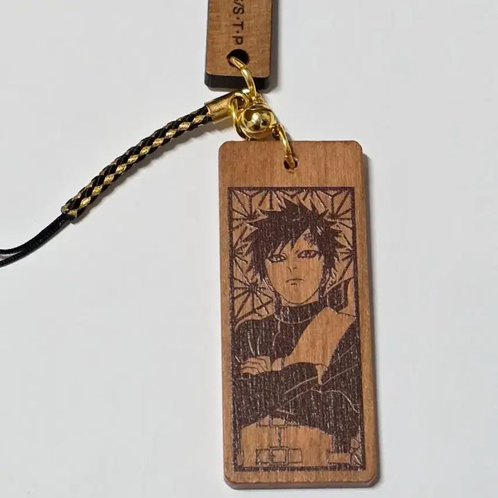 [BUNJANG] Naruto Gaara Wooden Keyring / 나루토 가아라 목각 키링
