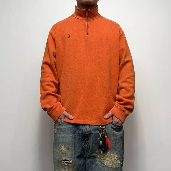 [BUNJANG] Polo Ralph Lauren Vintage Half-Zip Cotton Knit / Polo RalphLauren 폴로랄프로렌 빈티지 하프집업 코튼 니트