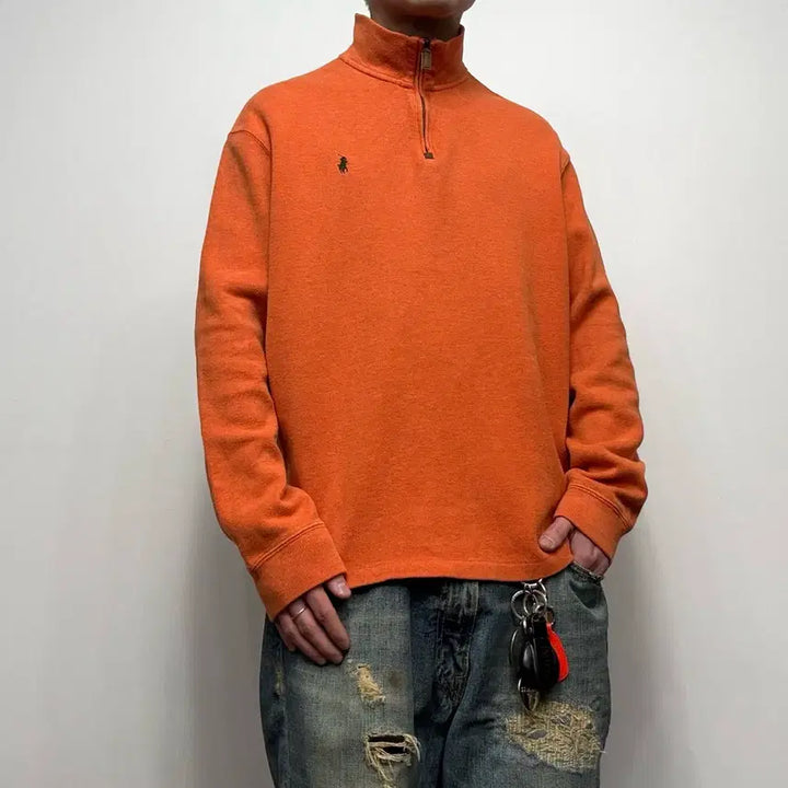 [BUNJANG] Polo Ralph Lauren Vintage Half-Zip Cotton Knit / Polo RalphLauren 폴로랄프로렌 빈티지 하프집업 코튼 니트
