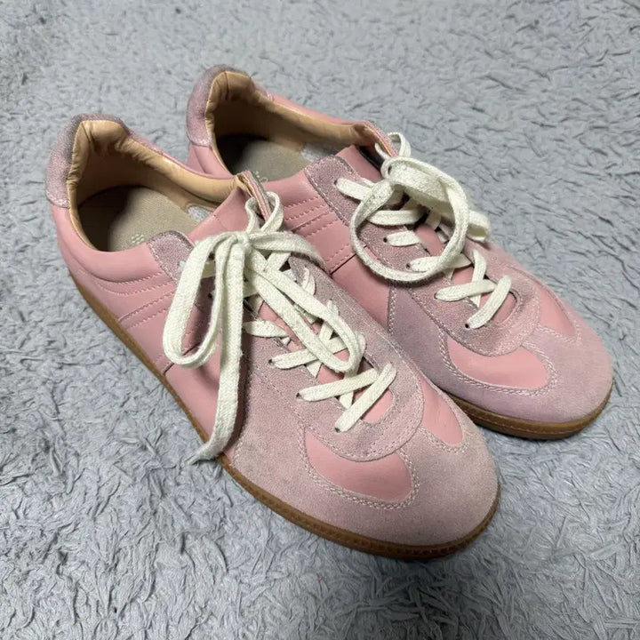 [BUNJANG] Shoopen Pink German Army Sneakers / 슈펜 핑크 독일군 키높이버전 270