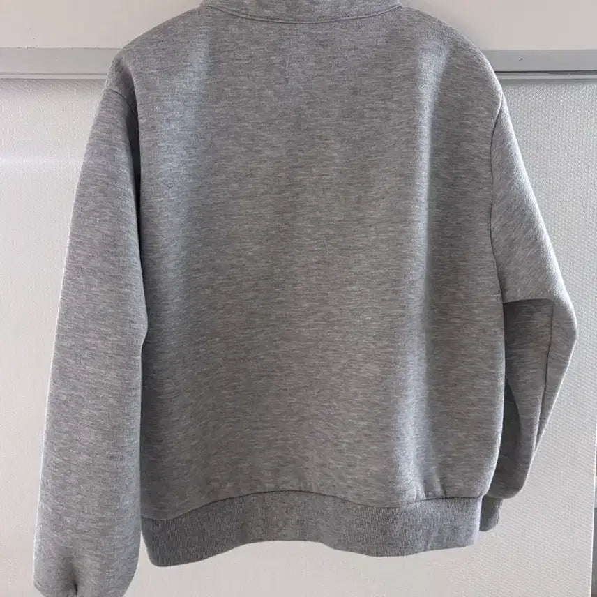 [BUNJANG] Allo Gray Half-Zip Sweatshirt S / 알로 정품 그레이 반집업 맨투맨 S 기장 정리 수선 / 11월 구매