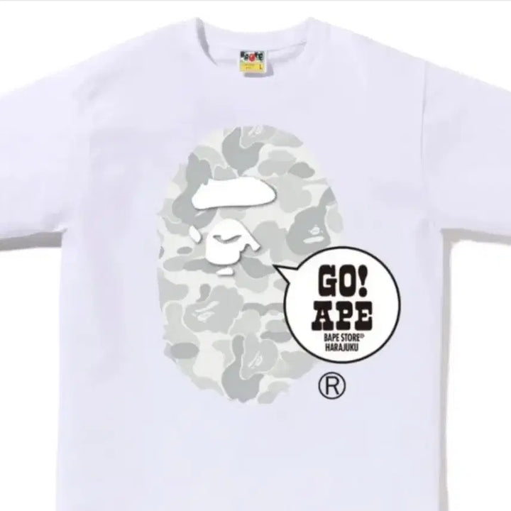 [BUNJANG] BAPE College/Harajuku Go Ape Short Sleeve T-shirt / 베이프 [컬리지,하라주쿠Go ape]  반팔