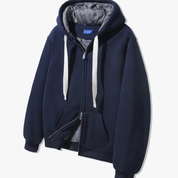 [SOLD OUT] 앨빈클로 패딩 무지 후드집업 네이비 3사이즈