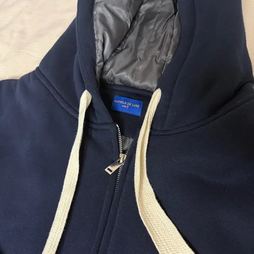 [SOLD OUT] 앨빈클로 패딩 무지 후드집업 네이비 3사이즈