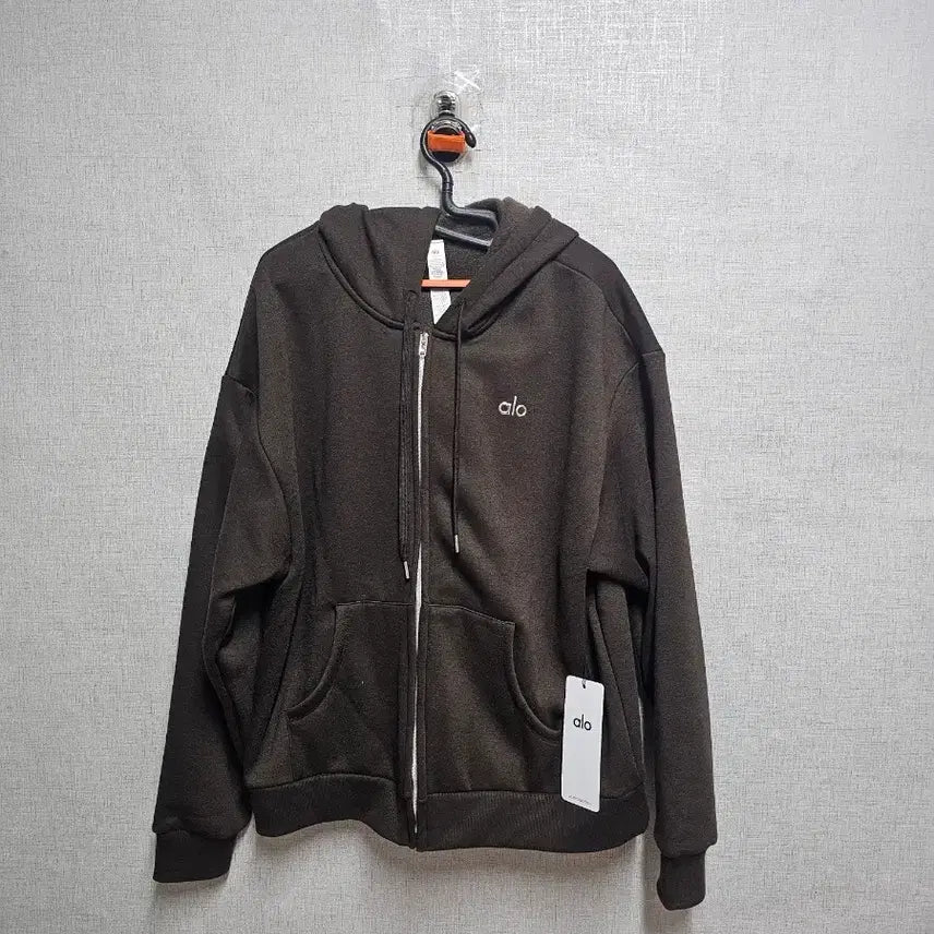 [BUNJANG] ALO Brown Hoodie Zip-up (M) / ALO 알로 브라운 후드 집업m오버핏