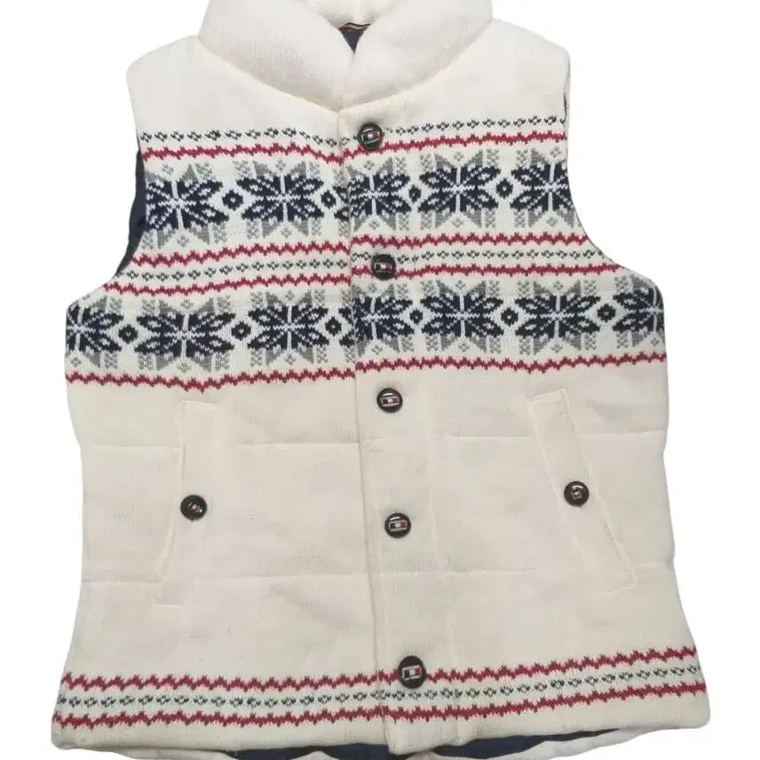 [BUNJANG] Vintage Argyle Padded Vest / 빈티지 아가일 패딩조끼 모리걸