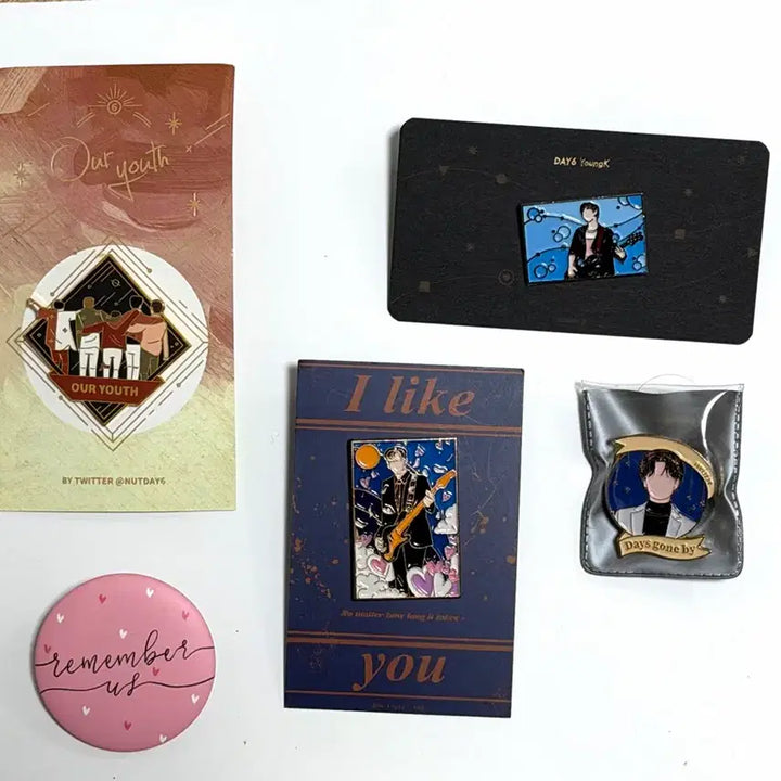 [BUNJANG] DAY6 Young K Group Badge Bundle Set / 데이식스 영케이 단체 뱃지 희귀 비공굿 일괄