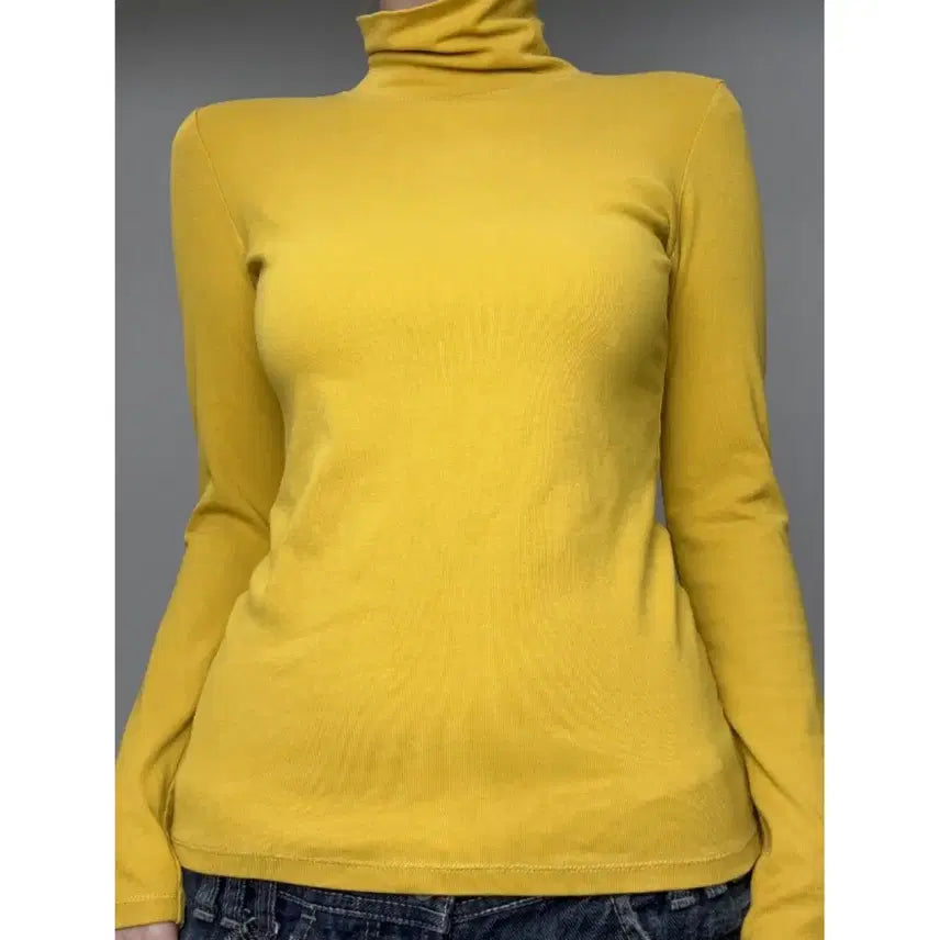 [BUNJANG] Uniqlo Vintage Turtleneck Long Sleeve Top / 일본빈티지 목폴라 터틀넥 롱슬리브 이너
