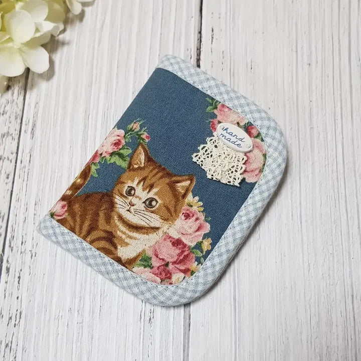 [BUNJANG] Handmade Brown Cat Card Wallet / {핸드메이드} 고양이 카드지갑 (브라운 냥이)