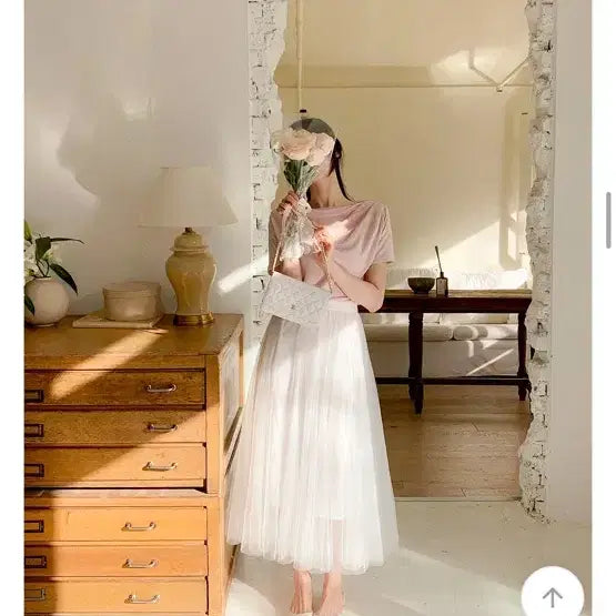 [BUNJANG] Chiffon Long Skirt / 새상품 포장그대로 블랙 베이지 아이보리 캉캉 쉬폰 롱 스커트