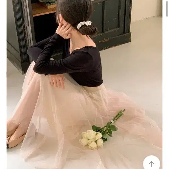 [BUNJANG] Chiffon Long Skirt / 새상품 포장그대로 블랙 베이지 아이보리 캉캉 쉬폰 롱 스커트