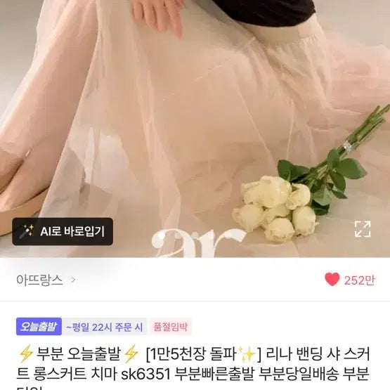 [BUNJANG] Chiffon Long Skirt / 새상품 포장그대로 블랙 베이지 아이보리 캉캉 쉬폰 롱 스커트