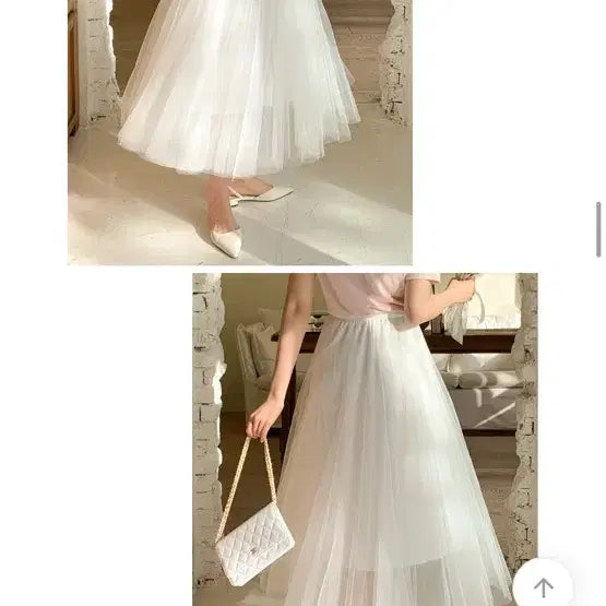 [BUNJANG] Chiffon Long Skirt / 새상품 포장그대로 블랙 베이지 아이보리 캉캉 쉬폰 롱 스커트