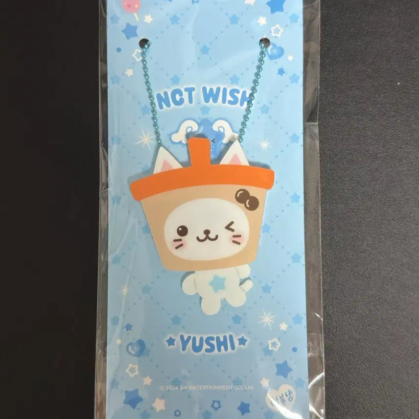 [BUNJANG] NCT WISH Yushi Character Acrylic Keyring Bubble Cat / 엔시티위시 유우시 캐릭터 아크릴 키링 버블냥