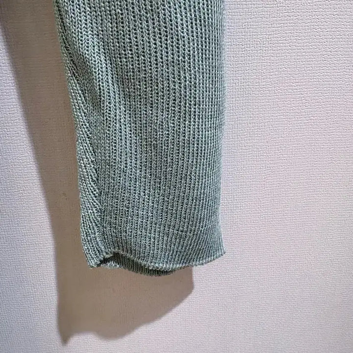 [BUNJANG] V-Neck Tie Knit Top / 민트 브이넥 타이 니트 여리핏 / 새상품 국내제작