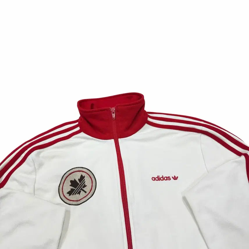 [BUNJANG] Adidas Canada Track Top Jacket / 아디다스 빈티지 캐나다 화이트 레드 흰빨 트랙탑 져지 자켓 L 100