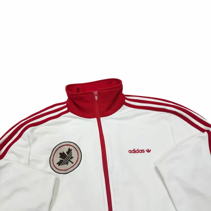 [BUNJANG] Adidas Canada Track Top Jacket / 아디다스 빈티지 캐나다 화이트 레드 흰빨 트랙탑 져지 자켓 L 100