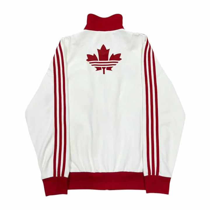 [BUNJANG] Adidas Canada Track Top Jacket / 아디다스 빈티지 캐나다 화이트 레드 흰빨 트랙탑 져지 자켓 L 100