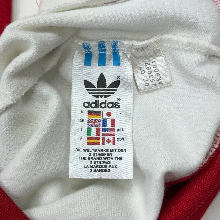 [BUNJANG] Adidas Canada Track Top Jacket / 아디다스 빈티지 캐나다 화이트 레드 흰빨 트랙탑 져지 자켓 L 100