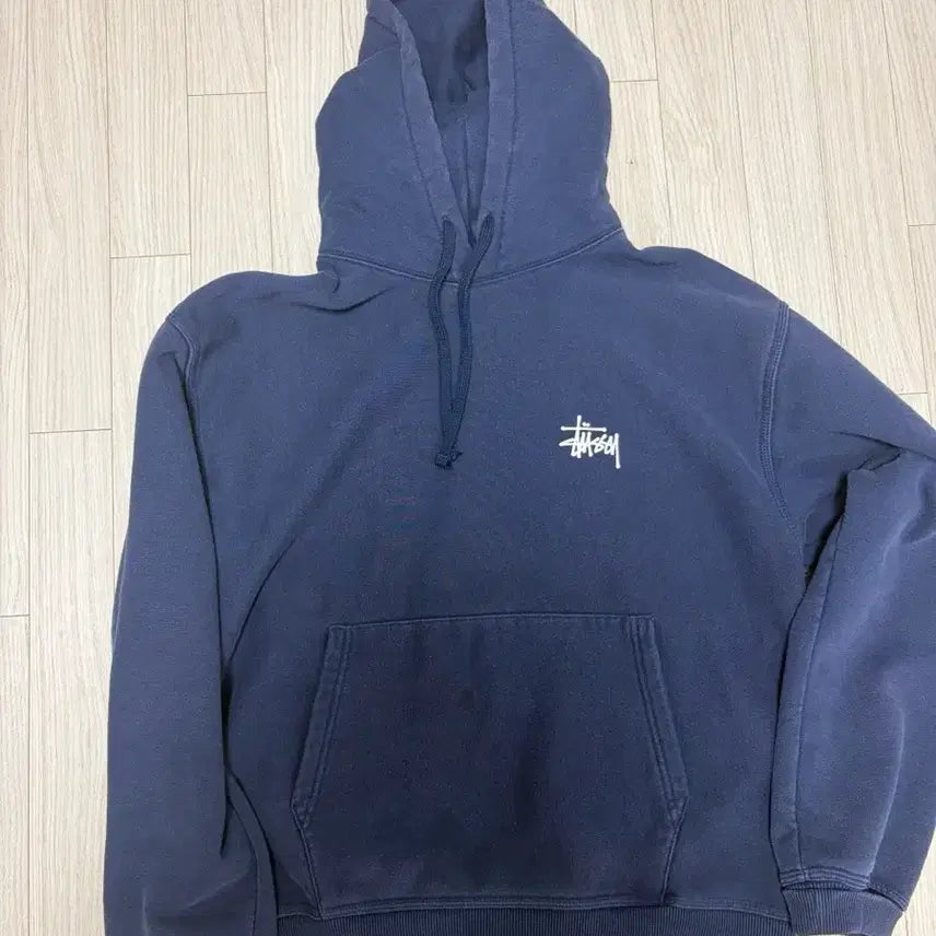 [BUNJANG] Stussy Basic Hoodie Navy (L) / 스투시 베이직 후드티 네이비 (L)