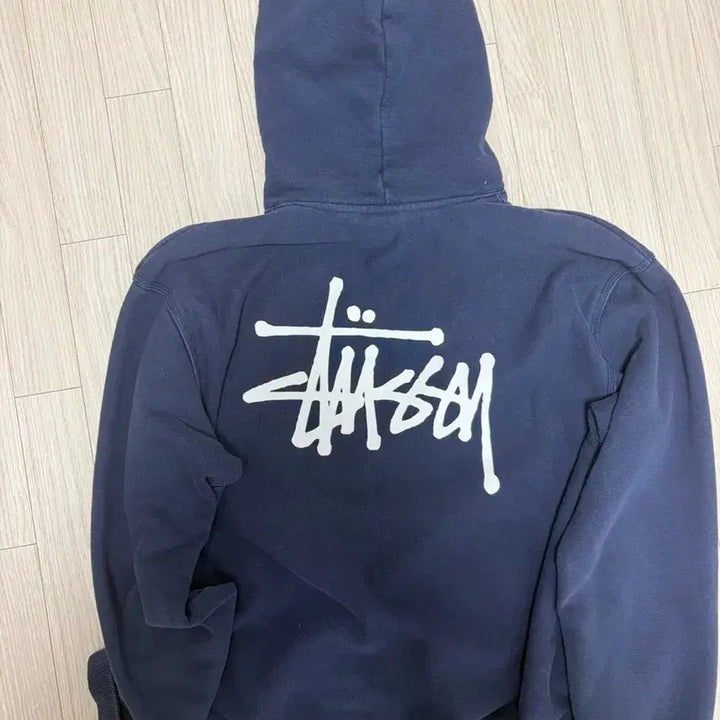 [BUNJANG] Stussy Basic Hoodie Navy (L) / 스투시 베이직 후드티 네이비 (L)