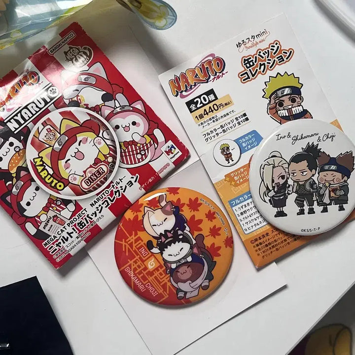 [BUNJANG] Naruto Team 10 Badge Bundle Set / 나루토 10반 캔뱃지 일괄 판매