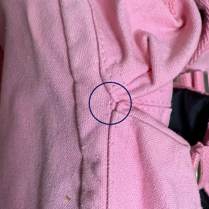 [BUNJANG] Vintage Pink Three-Pocket Backpack / 빈티지 핑크 쓰리포켓 백팩 가방
