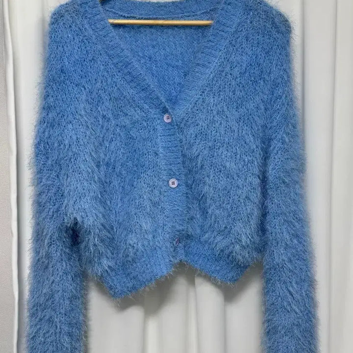 [BUNJANG] Emma Boucle Blue Cardigan / 엠마 부클 블루 가디건