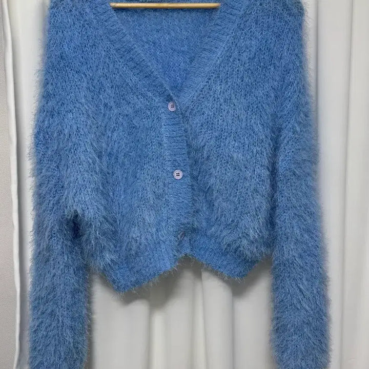 [BUNJANG] Emma Boucle Blue Cardigan / 엠마 부클 블루 가디건