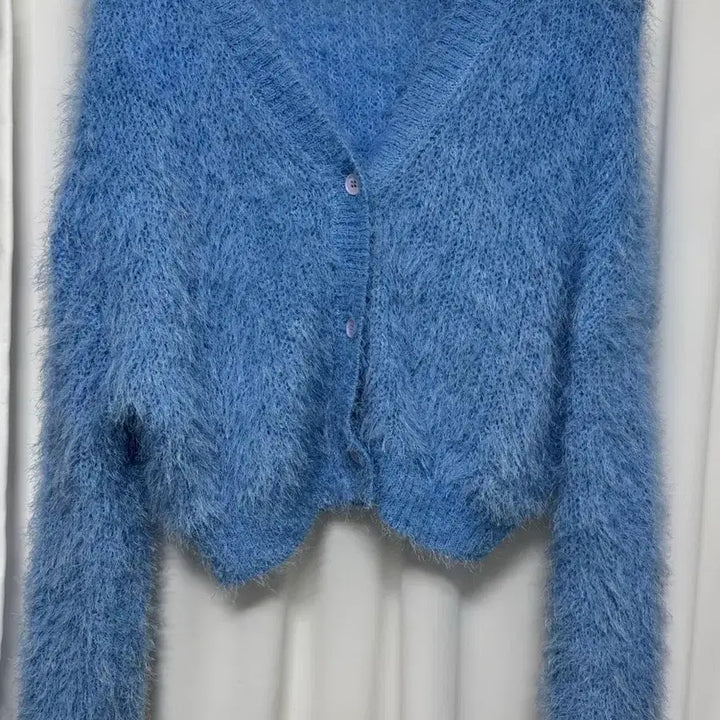 [BUNJANG] Emma Boucle Blue Cardigan / 엠마 부클 블루 가디건