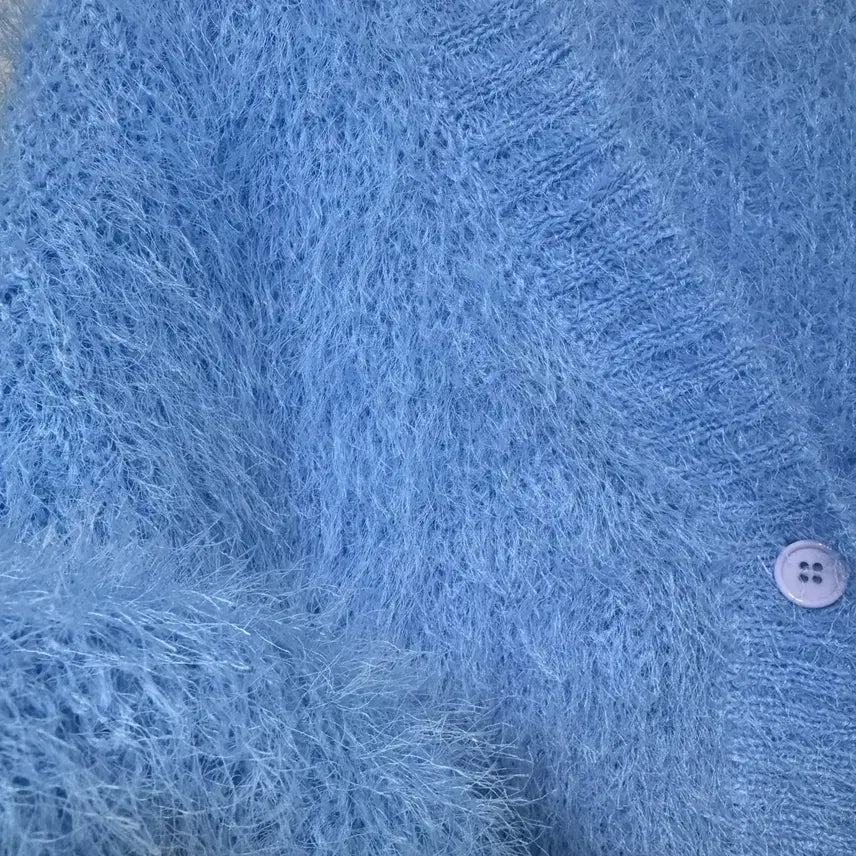 [BUNJANG] Emma Boucle Blue Cardigan / 엠마 부클 블루 가디건