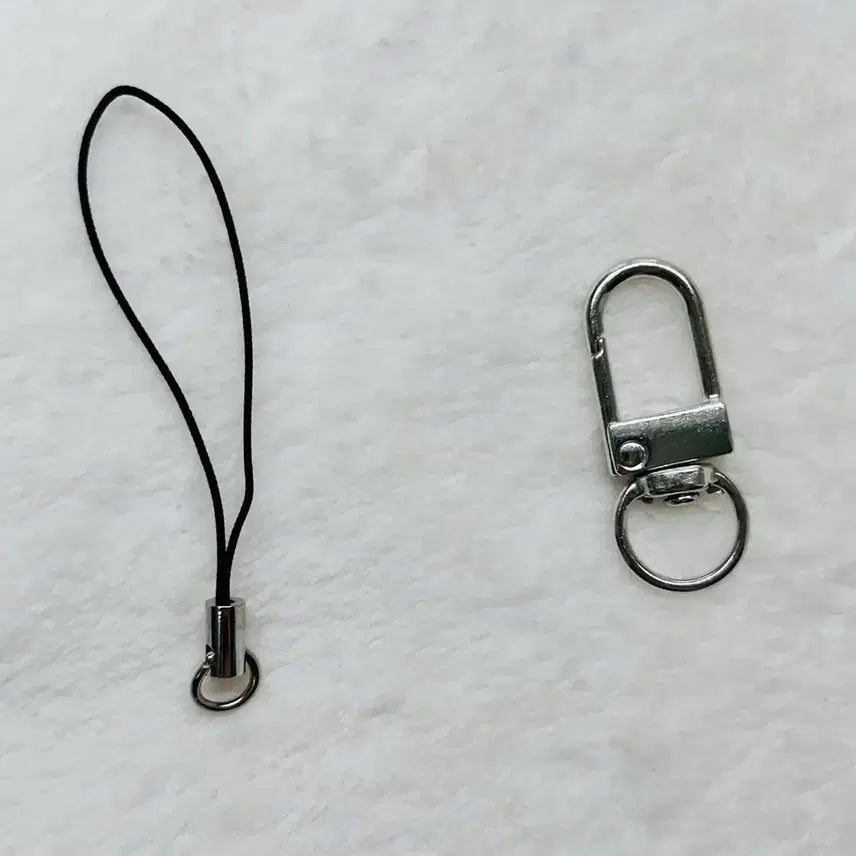 [BUNJANG] Handmade Silver Chain Beaded Charm Keychain / 실버체인 비즈 키링