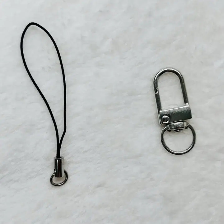 [BUNJANG] Handmade Silver Chain Beaded Charm Keychain / 실버체인 비즈 키링