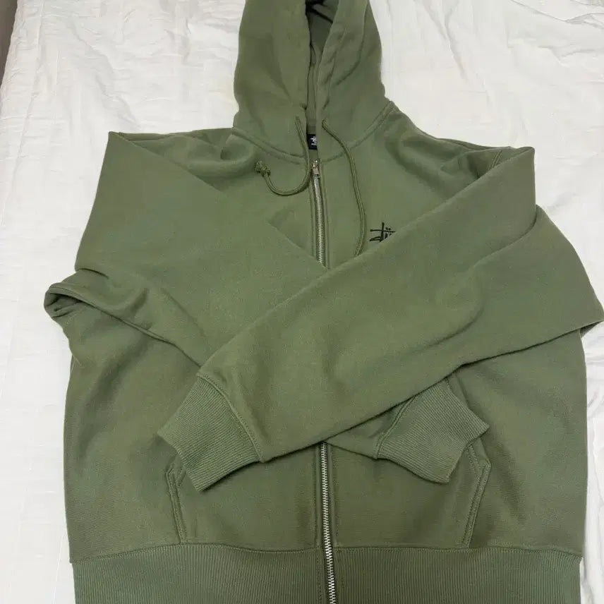 [BUNJANG] Stussy Big &amp; Meaty Zip Hoodie Olive / (급처 3일만 이가격)스투시 빅 앤 미티 집 후드 올리브