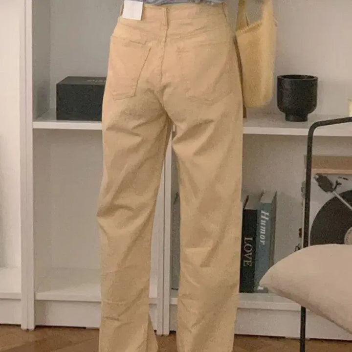[BUNJANG] French of Candy Pop Pastel Yellow Wide Cotton Pants S / [새상품] 프렌치오브 캔디팝 옐로우 와이드 코튼 팬츠 S