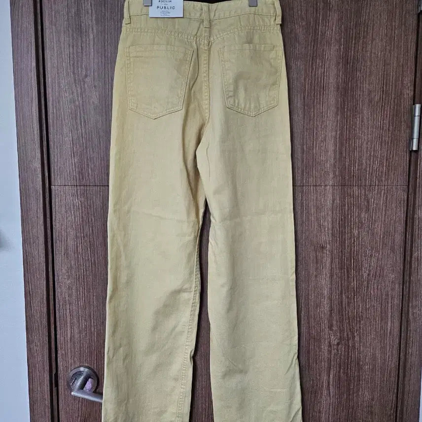 [BUNJANG] French of Candy Pop Pastel Yellow Wide Cotton Pants S / [새상품] 프렌치오브 캔디팝 옐로우 와이드 코튼 팬츠 S