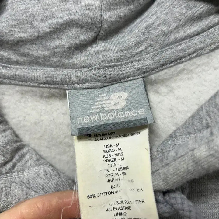 [BUNJANG] New Balance Grey Hoodie M / 뉴발란스 회색 후드티 M