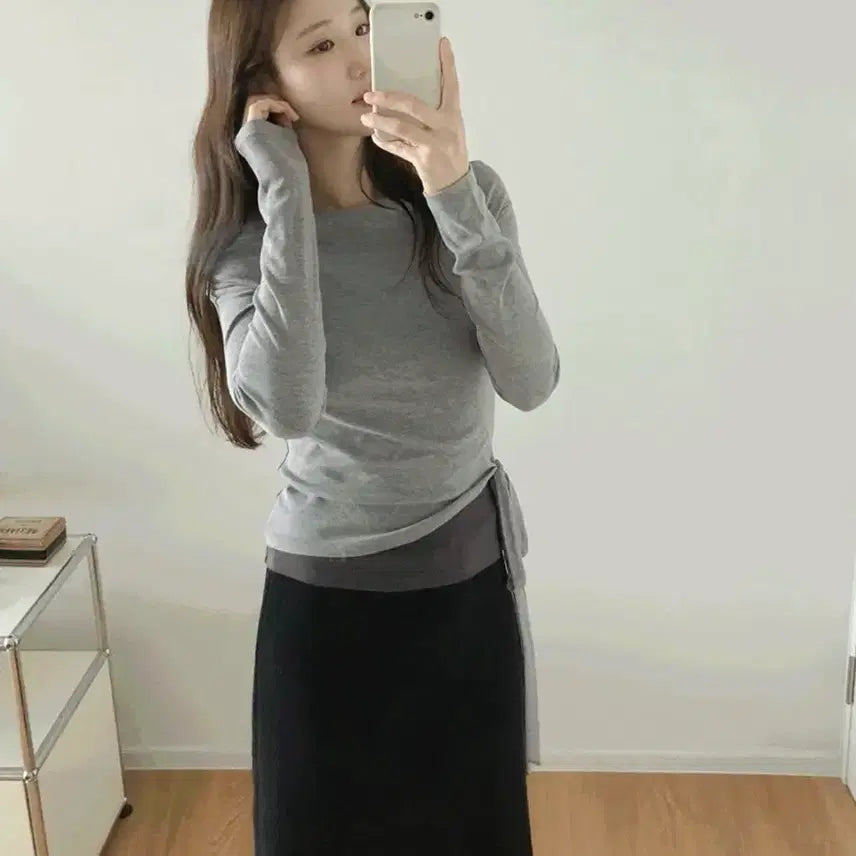 [BUNJANG] One Log Halter Layered Top / 원로그 홀터레이어드 티 발레코어 미착용새상품