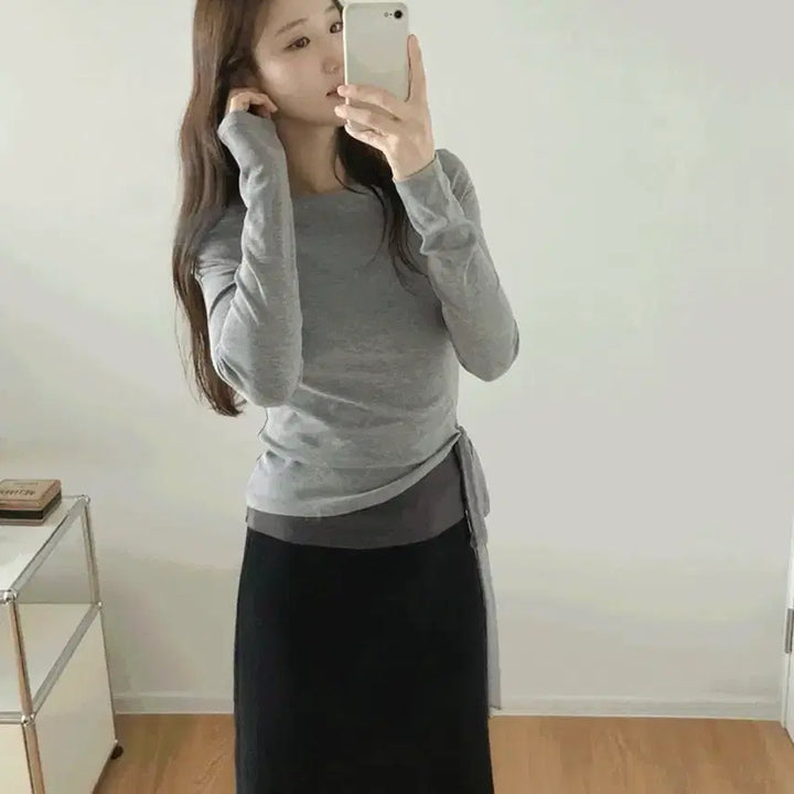 [BUNJANG] One Log Halter Layered Top / 원로그 홀터레이어드 티 발레코어 미착용새상품