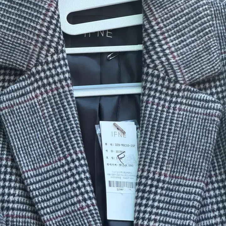 [BUNJANG] IFNE Check Long Coat / IFNE 체크 롱코트
