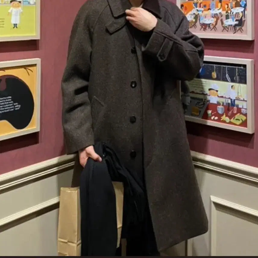 [BUNJANG] Another Office Legacy Balmacaan Coat / 어나더오피스 레거시 발마칸 코트
