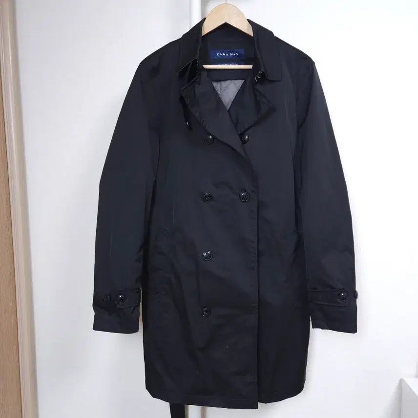 [BUNJANG] ZARA MAN Black Trench Coat / 자라 ZARA MAN 블랙 트렌치코트 100L