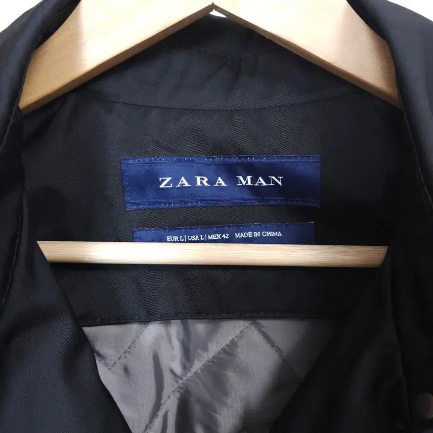 [BUNJANG] ZARA MAN Black Trench Coat / 자라 ZARA MAN 블랙 트렌치코트 100L