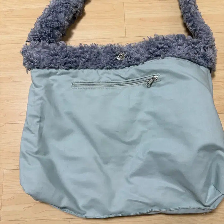 [BUNJANG] ROSSMOOR Faux Fur Shoulder Bag - Gray / ROSSMOOR 뽀글이 퍼 숄더백 그레이