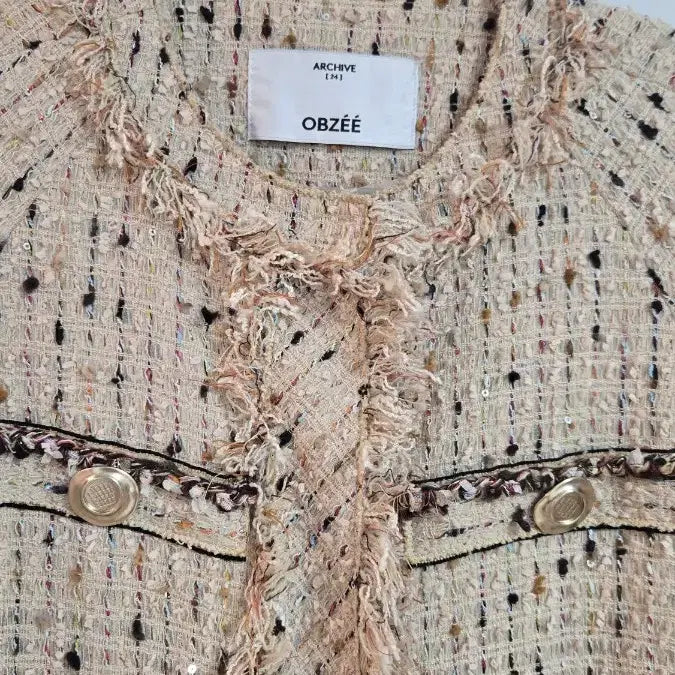 [BUNJANG] OBZEE Tweed Long Coat / OBZEE 오브제 트위드 롱 코트