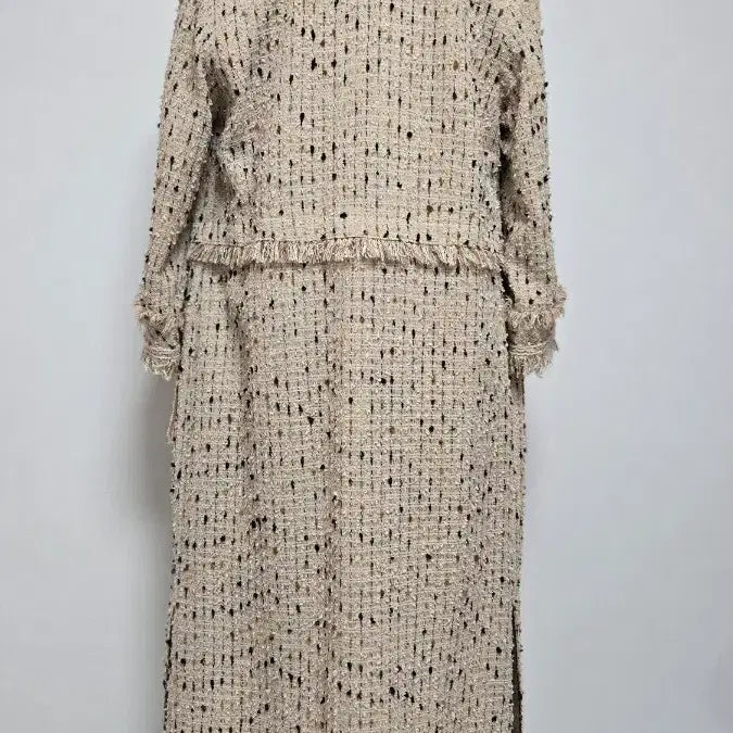 [BUNJANG] OBZEE Tweed Long Coat / OBZEE 오브제 트위드 롱 코트