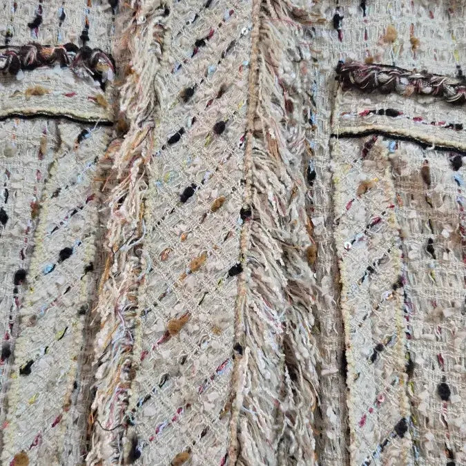 [BUNJANG] OBZEE Tweed Long Coat / OBZEE 오브제 트위드 롱 코트