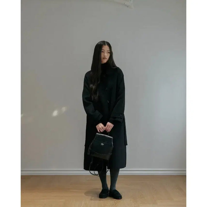 [BUNJANG] Raminaz Black Leather Backpack / 라미네즈 백팩