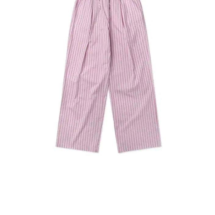 [BUNJANG] WITHOUTSUMMER Pink Stripe Pants / WITHOUTSUMMER 핑크 스트라이프 팬츠 위드아웃썸머
