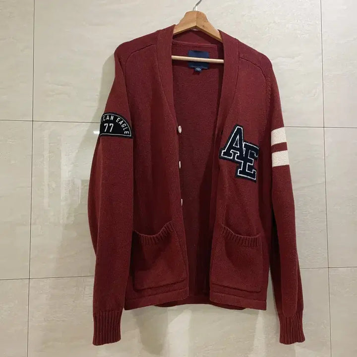 [SOLD OUT] 아메리칸이글 / 버건디 가디건, 남성 가디건 / S(100)